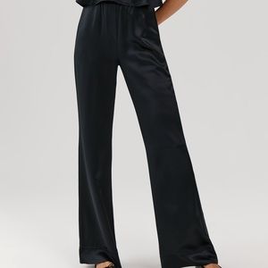Something Navy Chloe Silky Trousers - Black